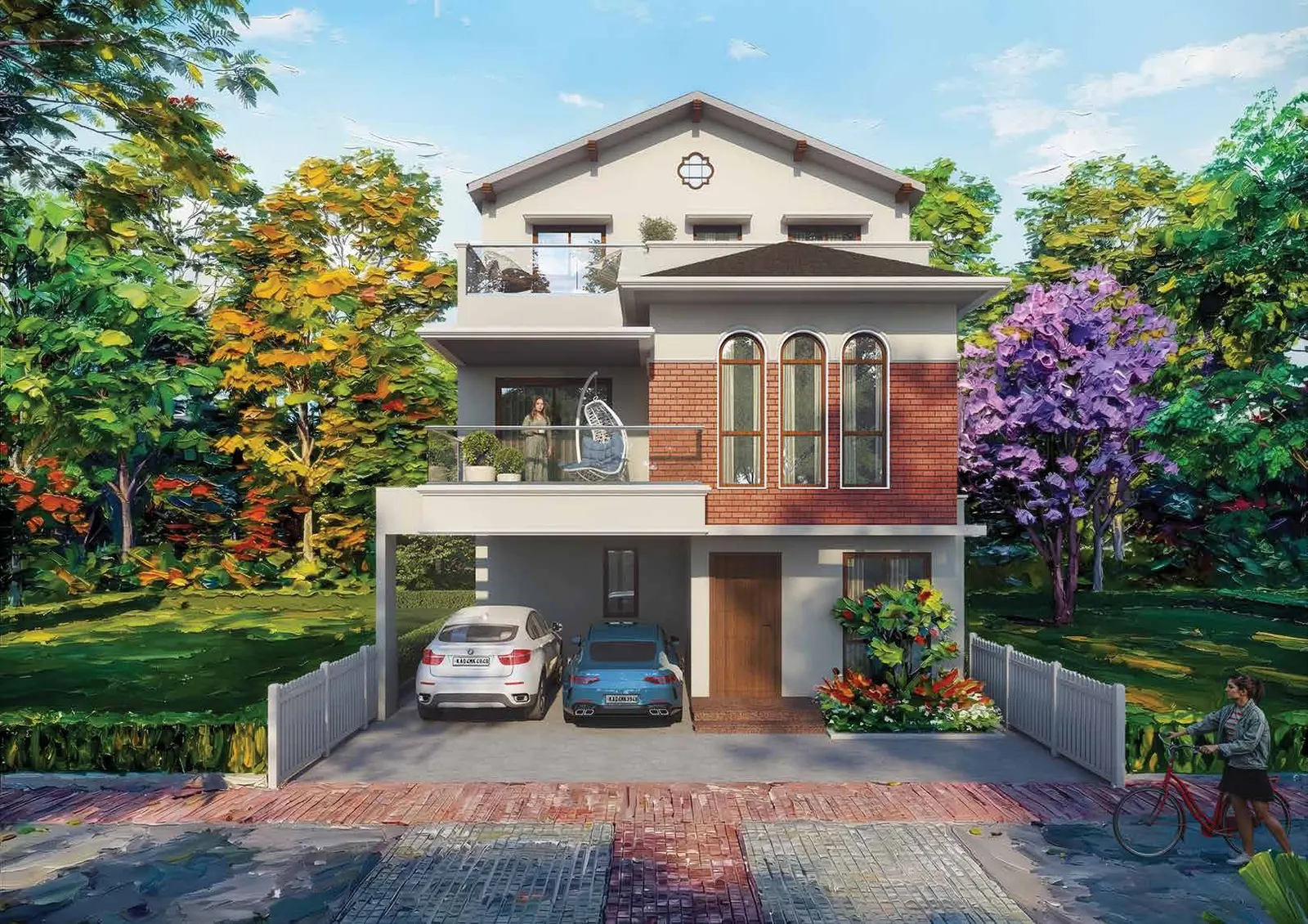 Carnation villa elevation, artistic impression